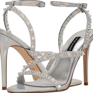 Nine West heels, iridscent with studs